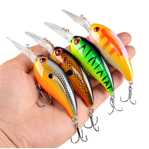 1pcs Crank Fishing Lure Artificial Hard Baits 10cm/15g Crankbait Jerkbait Wobbler Fishing Tackle Good Treble Hooks Tackle - Fishing Hooks from Linloft.