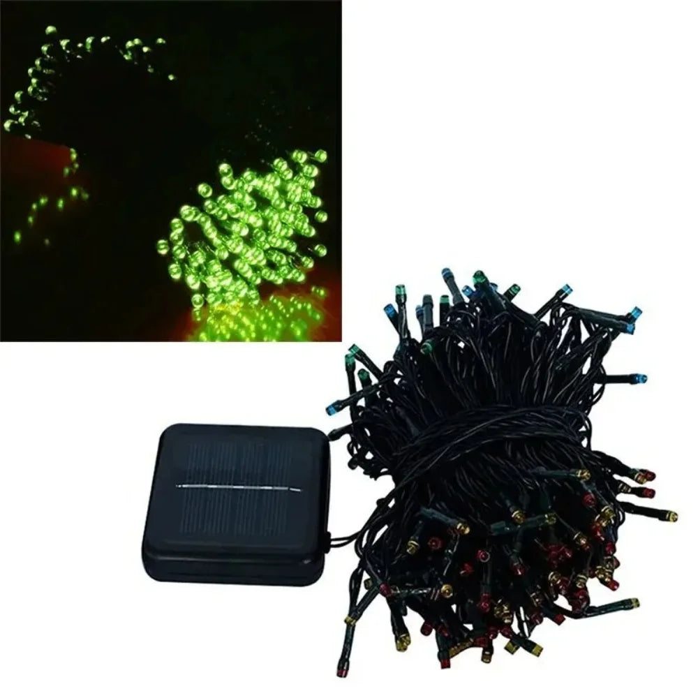 8Colors Outdoor Solar Light Garden Warm/Purple/RGB LED Strip String Fairy Lights Solar Lamp Waterproof Garland Christmas Decor - String Lights from Linloft.