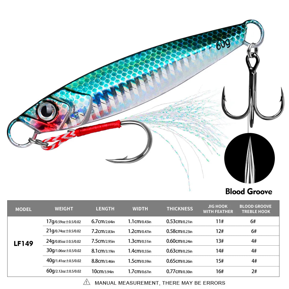 Metal Jig for Sea and Boat Fishing