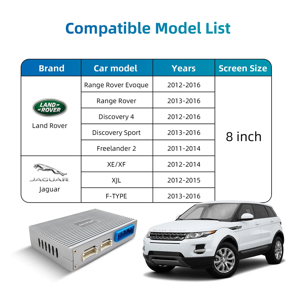 ANYFAR Wireless Carplay Android Auto Fits For Land Rover Jaguar Bosch Discovery4 Evoque Freelander2 XE XF XJL Decorder