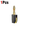 1/2/4Pcs 4mm Banana Plug High Current Quick Connect Gold-Plated Banana Connector 32A Red&Black No Solder Wire Connectors