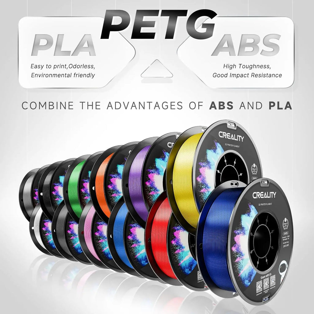Creality CR-PETG Filament 1.75 mm Excellent Toughness Odourless Non-Toxic Moisture Resistant 1KG Filament for 3D Printer