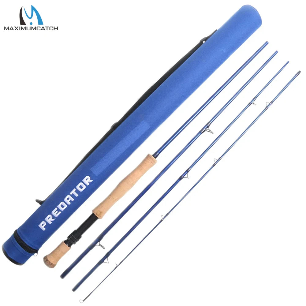 Maximumcatch Predator 9FT Saltwater Fly Fishing Rod 30T SK Carbon Fiber 8wt/9wt/10wt/12wt 4pc Fly Rod
