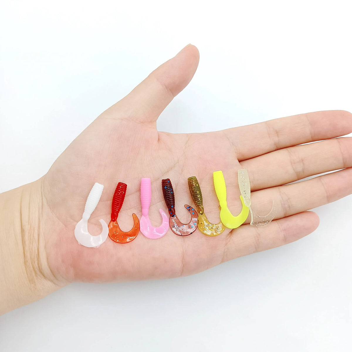 DUODUOYU 10PCS Mini Soft Fishing Lure Silicone Bait 0.4g/30mm Artificial Swimbait Jig Wobbler Bass Bait Fishing Tackle