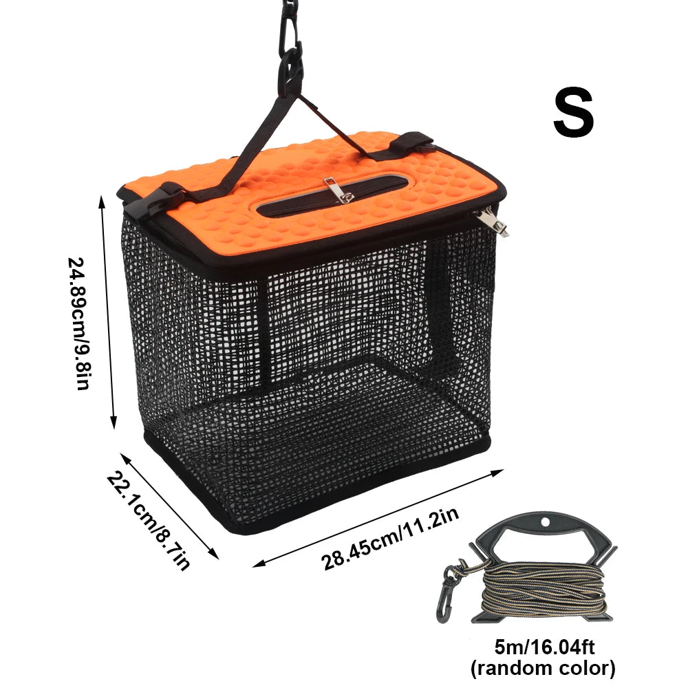 Collapsible Floating Fish and Bait Basket - Fishing Tackle from Linloft.