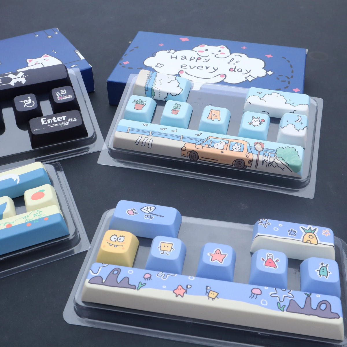 PBT Dye-Sub Space Bar and Enter Keycaps - Electronics & Accessories from Linloft.