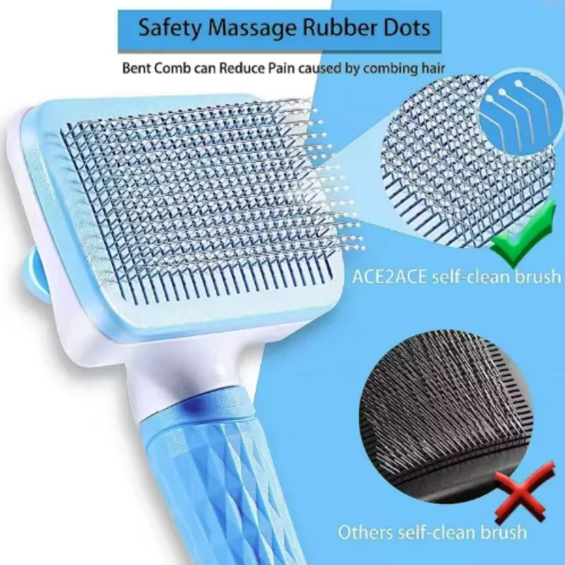 Dog Hair Remover Brush Cat Dog Hair Grooming And Care Comb For Long Hair Dog Pet Removes Hairs Cleaning Bath Brush Dog Supplies - Pet Supplies from Linloft.