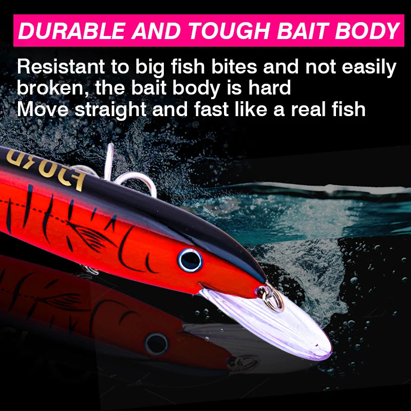 FJORD 190mm 51g Super Trolling Fishing Lure Floating Minnow Topwater Saltwater Hard Swimbaits Crankbaits Fishing Artificial Bait