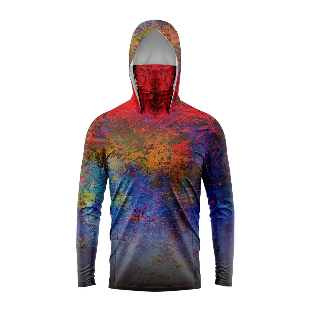 GG Fishing Clothing Camouflage Men's Long Sleeve Mask Hooded Fishing Shirts Upf 50+ Uv Protection Performance Fishing Apparel - Fishing Tackle from Linloft.