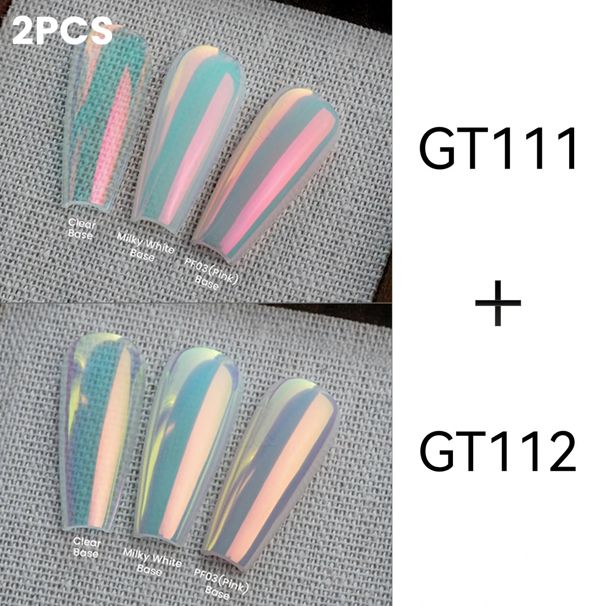 YOKEFELLOW GleamTap Cushion Aurora Chrome Nail Powder 6 Color Mermaid Aurora Effect Nail Art Glitter Decoration for Home DIY Salon Manicure GT117-GT122 - Beauty & Personal Care from Linloft.