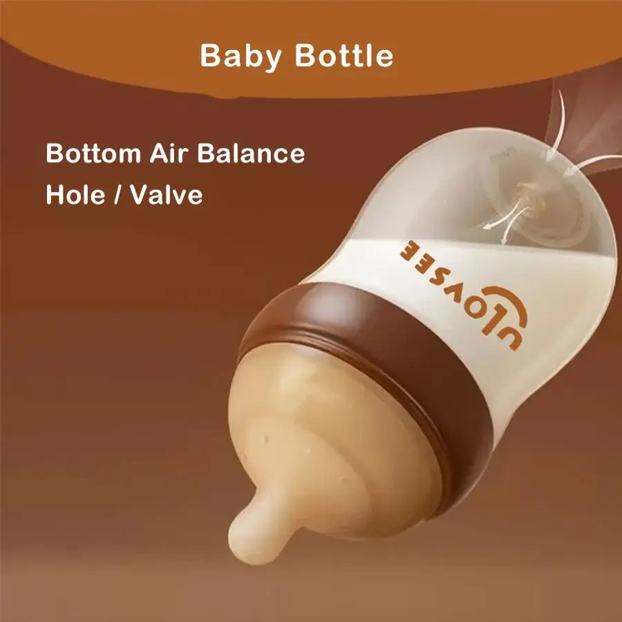 4oz,8oz High Borosilicate Glass Baby Bottles, Wide-Neck Glass Feeding Bottle, Milk Bottle with Bottom Air Balance Hole/Valve, Perfect Gift for Newborn - Toys & Games from Linloft.