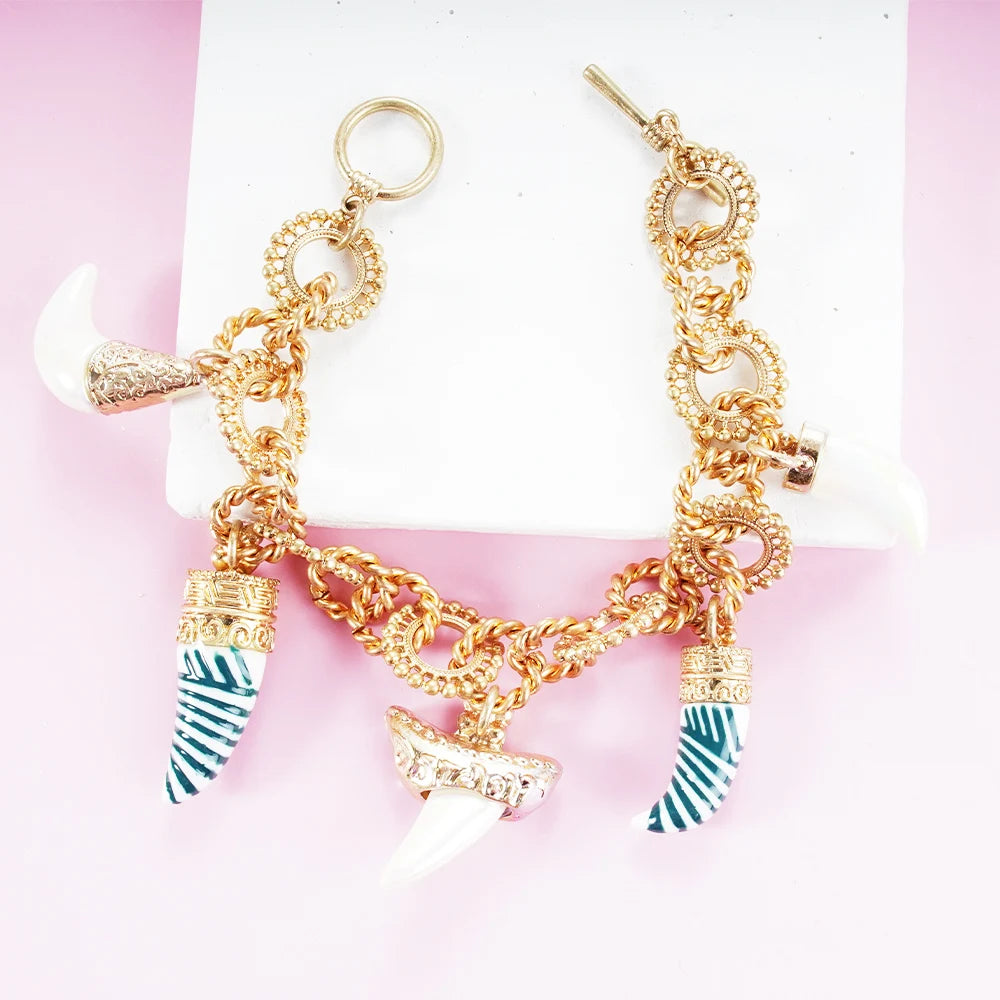 Jelly Fish charm Bracelet Bohemian Starfish Fish Tail Women Jewelry WealthyBoo Official-Website - Bracelets from Linloft.