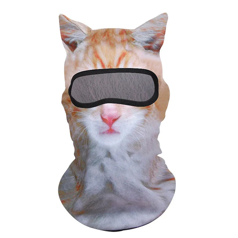 3D Cat Face Ski Balaclava - Apparel & Accessories from Linloft.