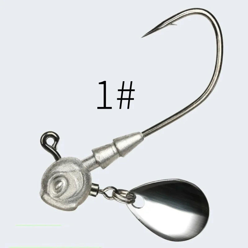 Spinner Jig Head Hooks, 5-Pack - Fishing Hooks from Linloft.