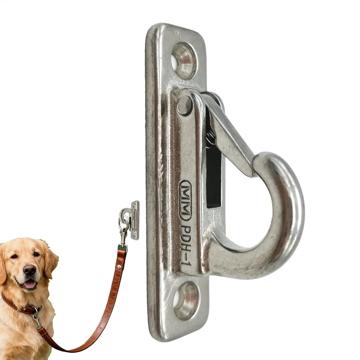 Heavy Duty Stainless Steel Dog Leash Holder Wall Mounted Secure Indoor Outdoor Use Enclosed Pet Tie out Hook Easy Install - Pet Supplies from Linloft.