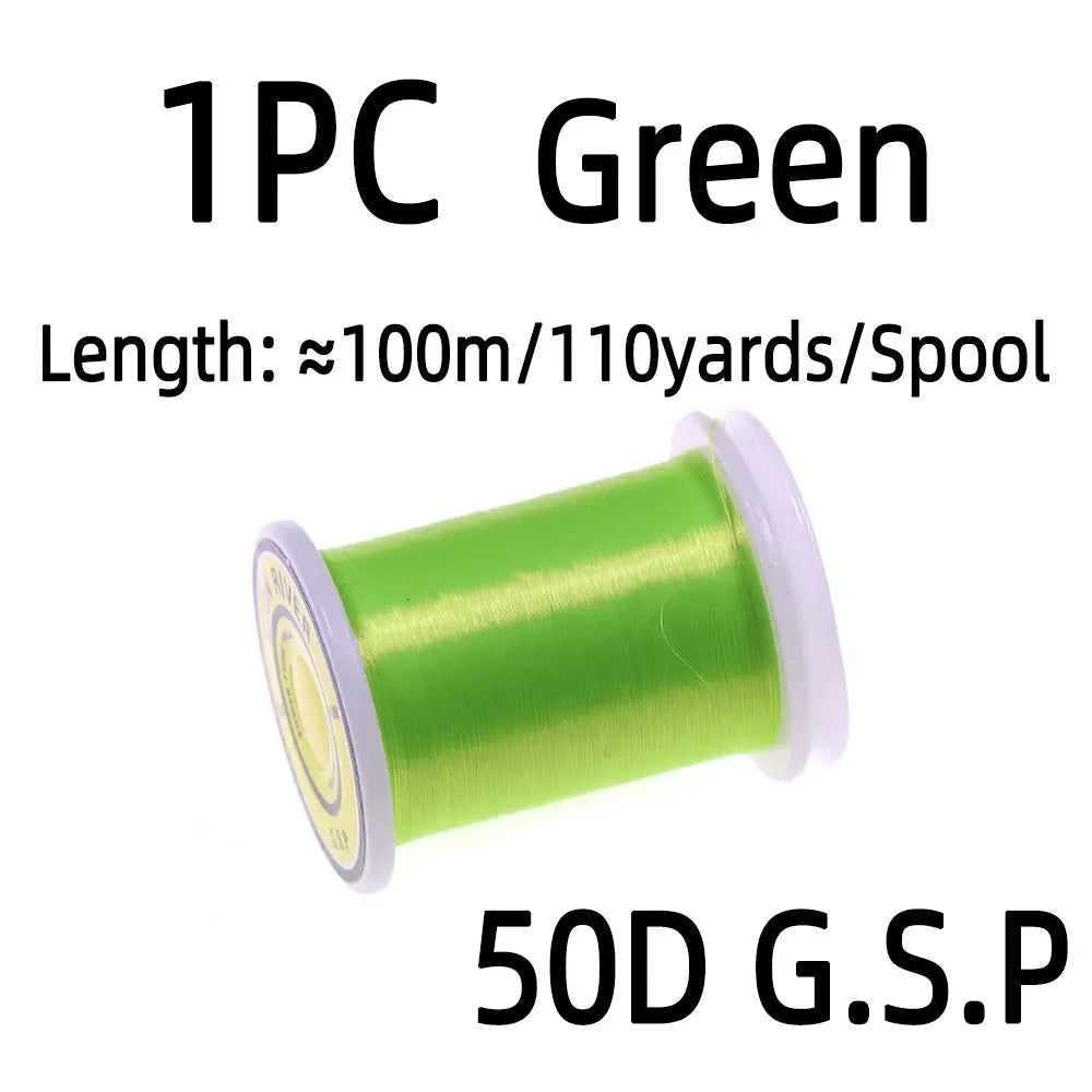 100m/Spool 50D GSP Fly Tying Polyethylene Floss Thread High Tensil Tying Line For Small Flies Nymphs Trout Fishing Lures - Fishing Tackle from Linloft.