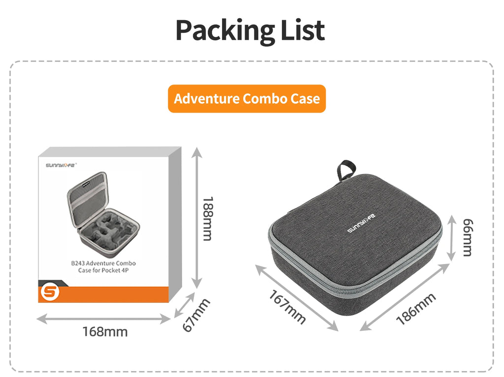 For DJI Osmo Pocket 4P Carrying Case Travel Drop-Proof Storage Bag Protector Hard Protective Bag for DJI Pocket 4P