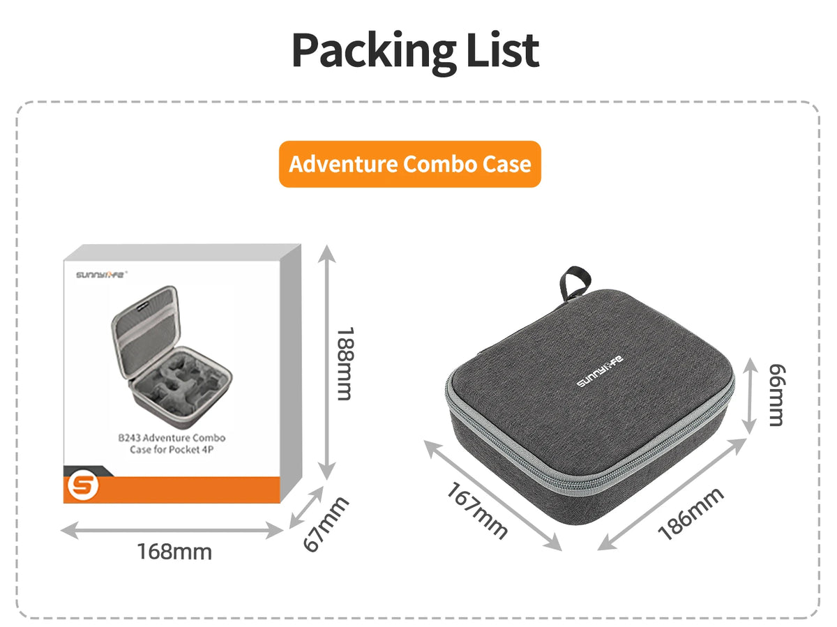 For DJI Osmo Pocket 4P Carrying Case Travel Drop-Proof Storage Bag Protector Hard Protective Bag for DJI Pocket 4P