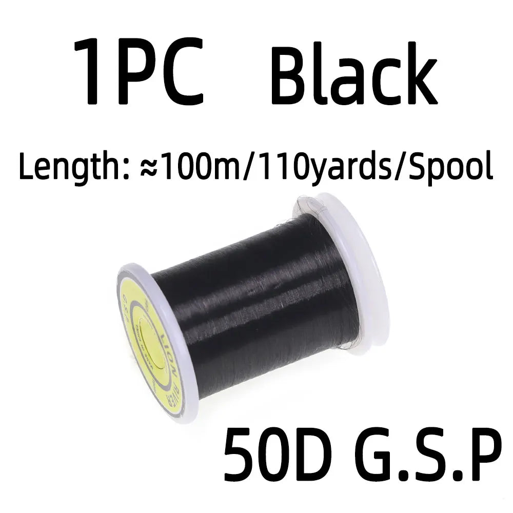 100m/Spool 50D GSP Fly Tying Polyethylene Floss Thread High Tensil Tying Line For Small Flies Nymphs Trout Fishing Lures - Fishing Tackle from Linloft.
