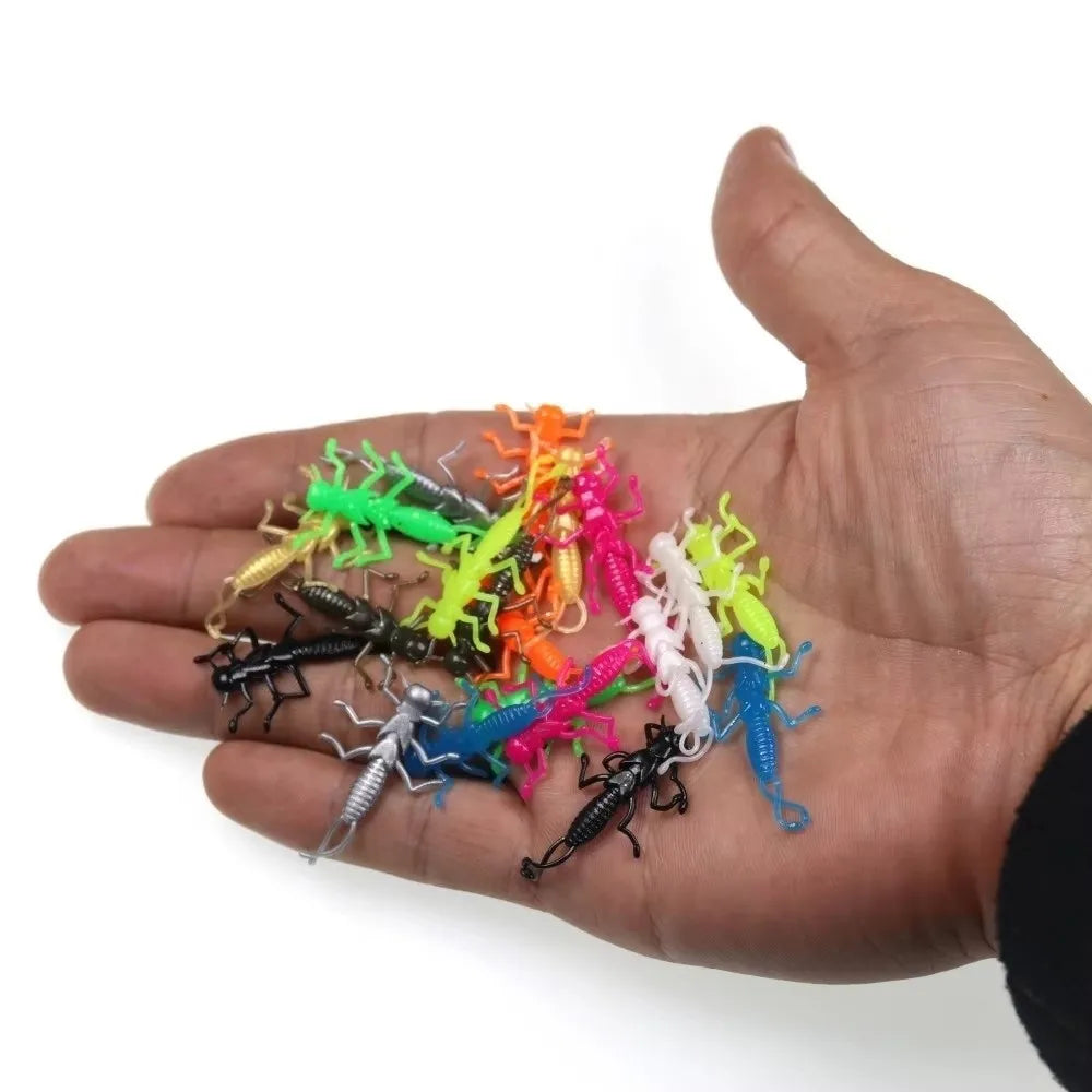 20pcs Soft Material Soft Stonefly Nymph Nymph Design Creek Fishing Trout Lure Bluegill Lure Freshwater Fishing