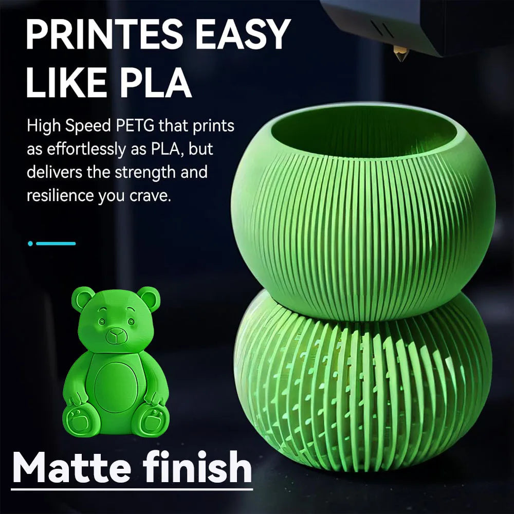 JAYO PETG & High Speed Matte PETG 3D Filament 1.75mm 30mm/s - 600mm/s Print Range High Flow Speedy PETG Printer Filament for 3D - 3D Printing Accessories from Linloft.