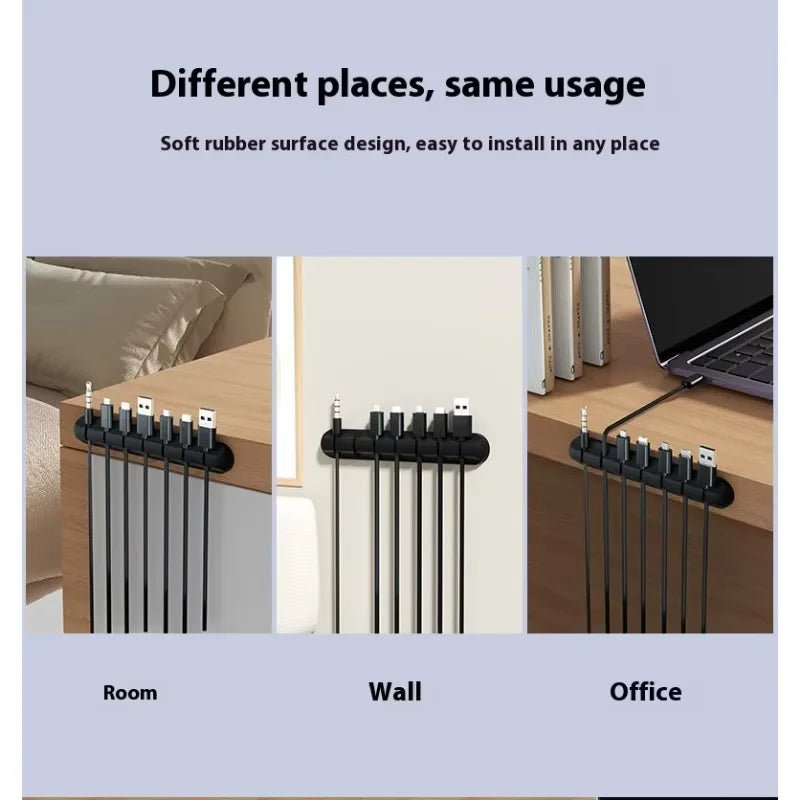 Desktop Cable Organizer, Mobile Phone Charging Cable, Data Cable Organizer, Network Wiring Fixture, Storage Bundle Buckle - Electronics & Accessories from Linloft.