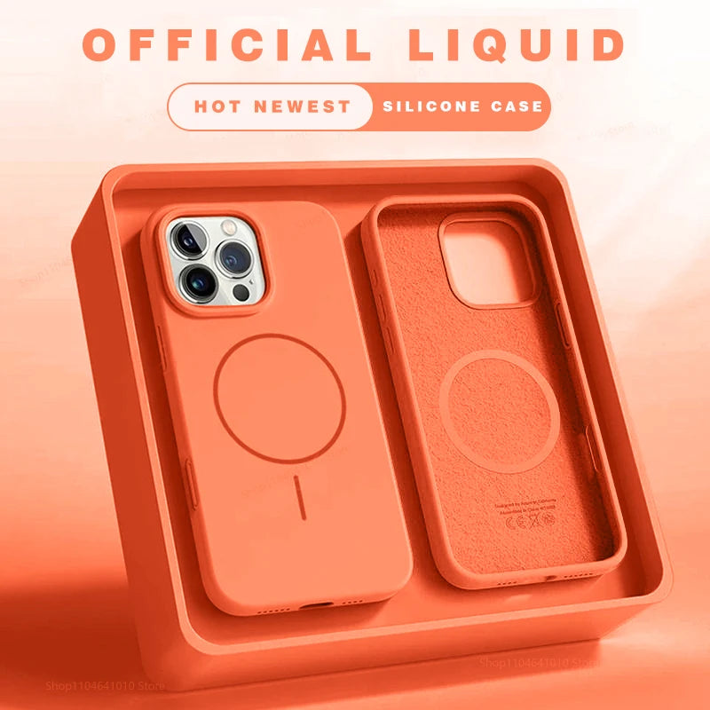 MagSafe Magnetic Silicone iPhone Case - Electronics & Accessories from Linloft.