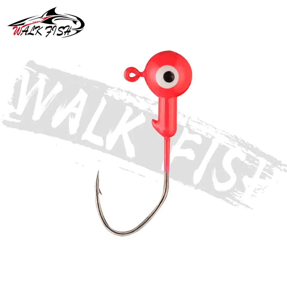 WALK FISH 5PCS/Lot Jig Head Hook 0.8g 1.75g 3.5g 5g Crank Jig Head Hook Fishing Hook Head Jig Lure Hard Bait Soft Worm Jig Hook