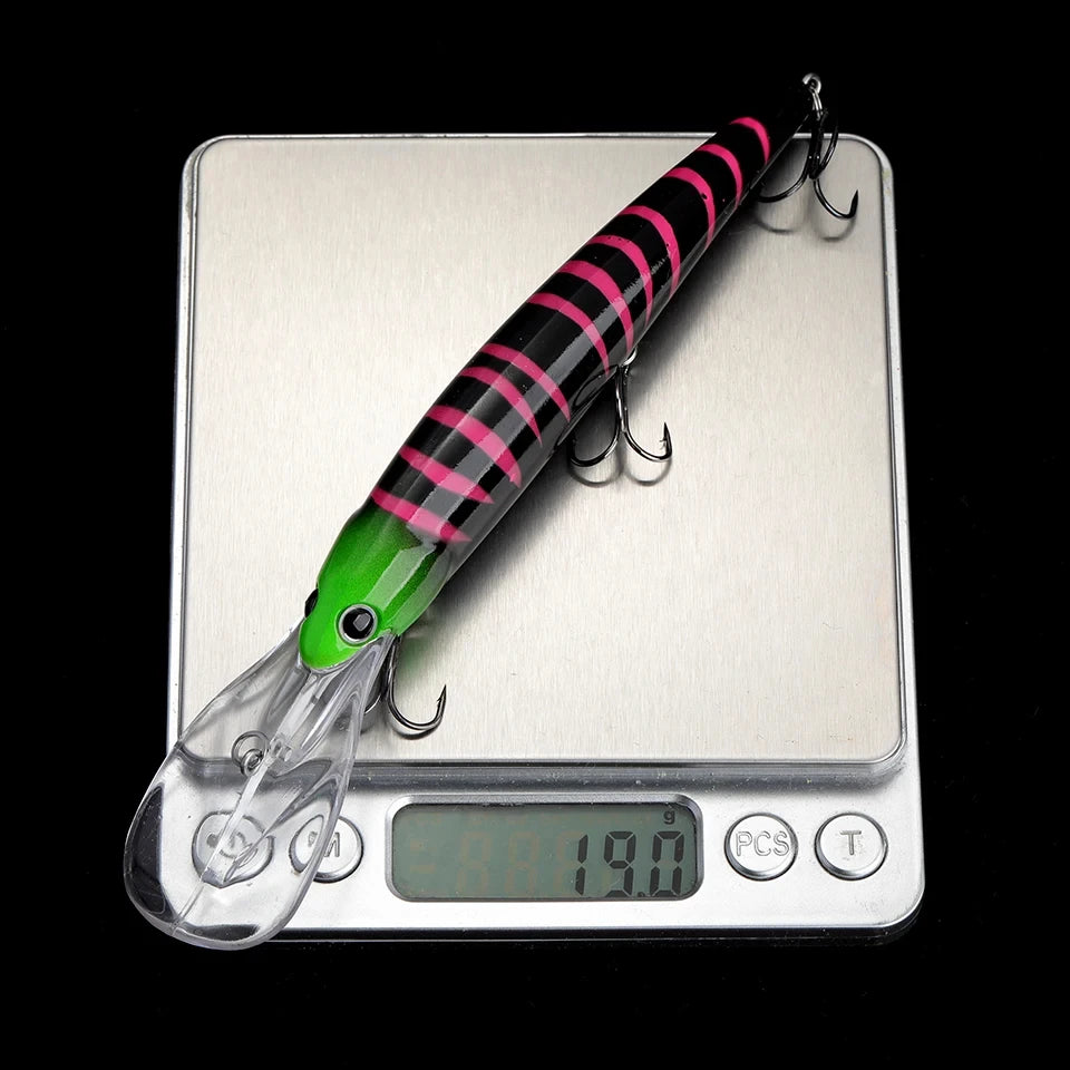WALK FISH 1PCS 120mm/20g Floating Minnow Lure Trolling Wobbler Saltwater Crankbait Bandit Minnow Bass Pike Bait Fishing Tackle